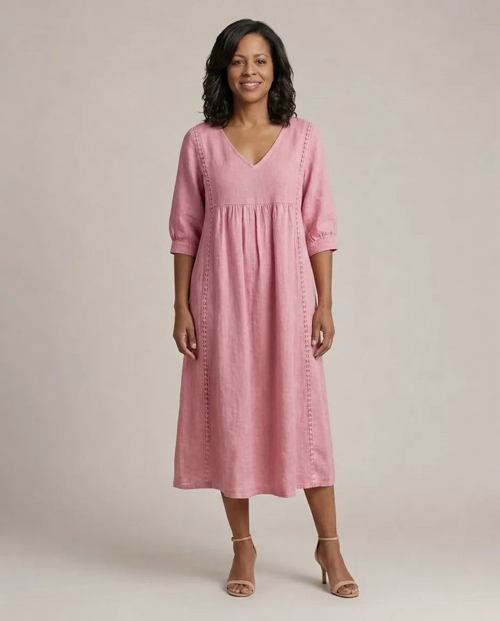 Juliette I Elegance A Line Maxi Dress — Pink