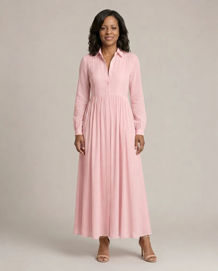 Lioren | Soft Flow Maxi Dress — Pink