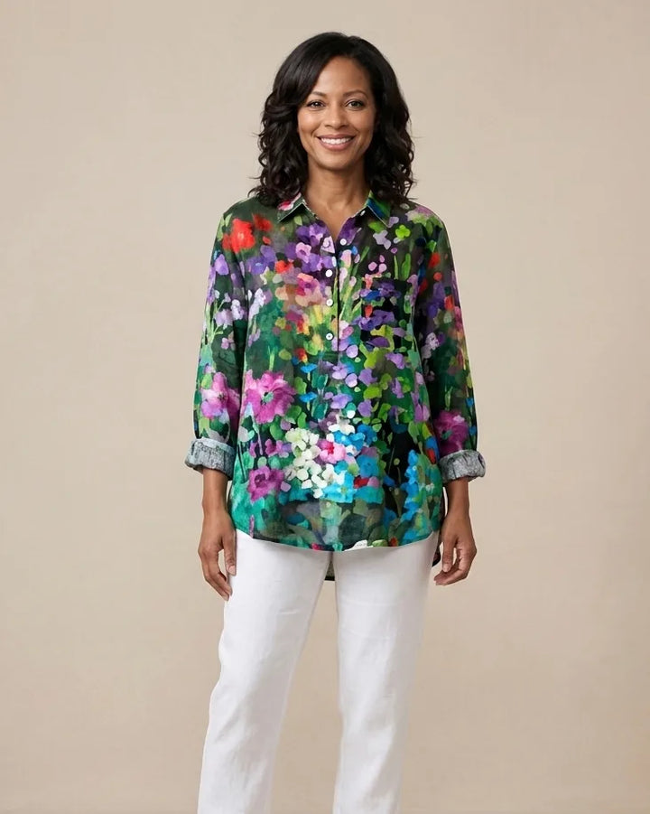 Thérèse | Elegant Linen Summer Blouse