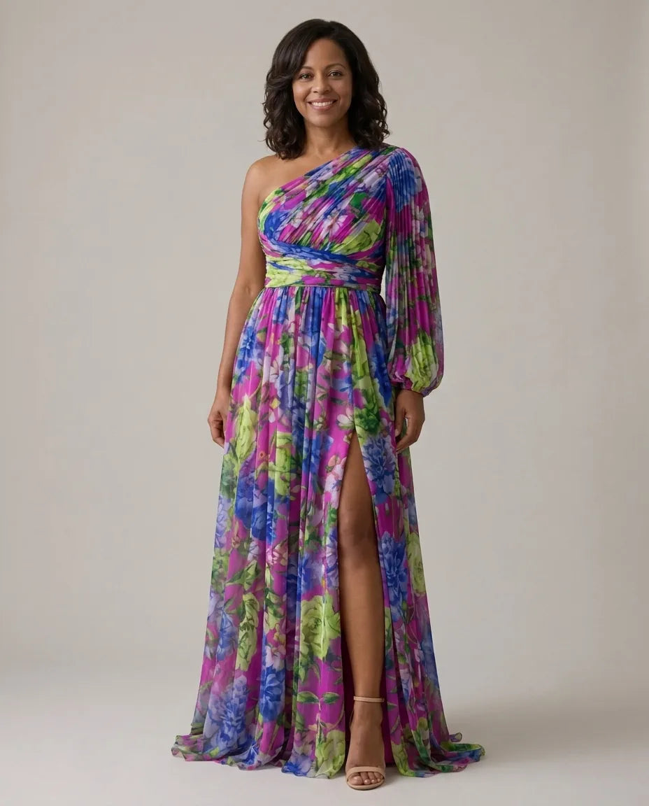 Lucy | Blossom Drama Dress — Purple