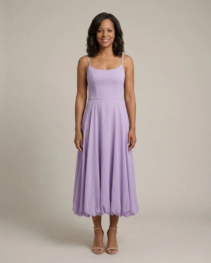 Eva | Elegant Flowing Dress — Purple