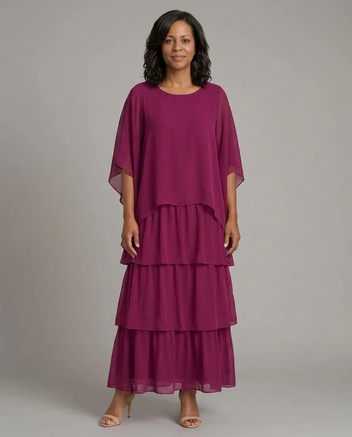 Lara | Elegant Flowing Maxi Dress — Purple