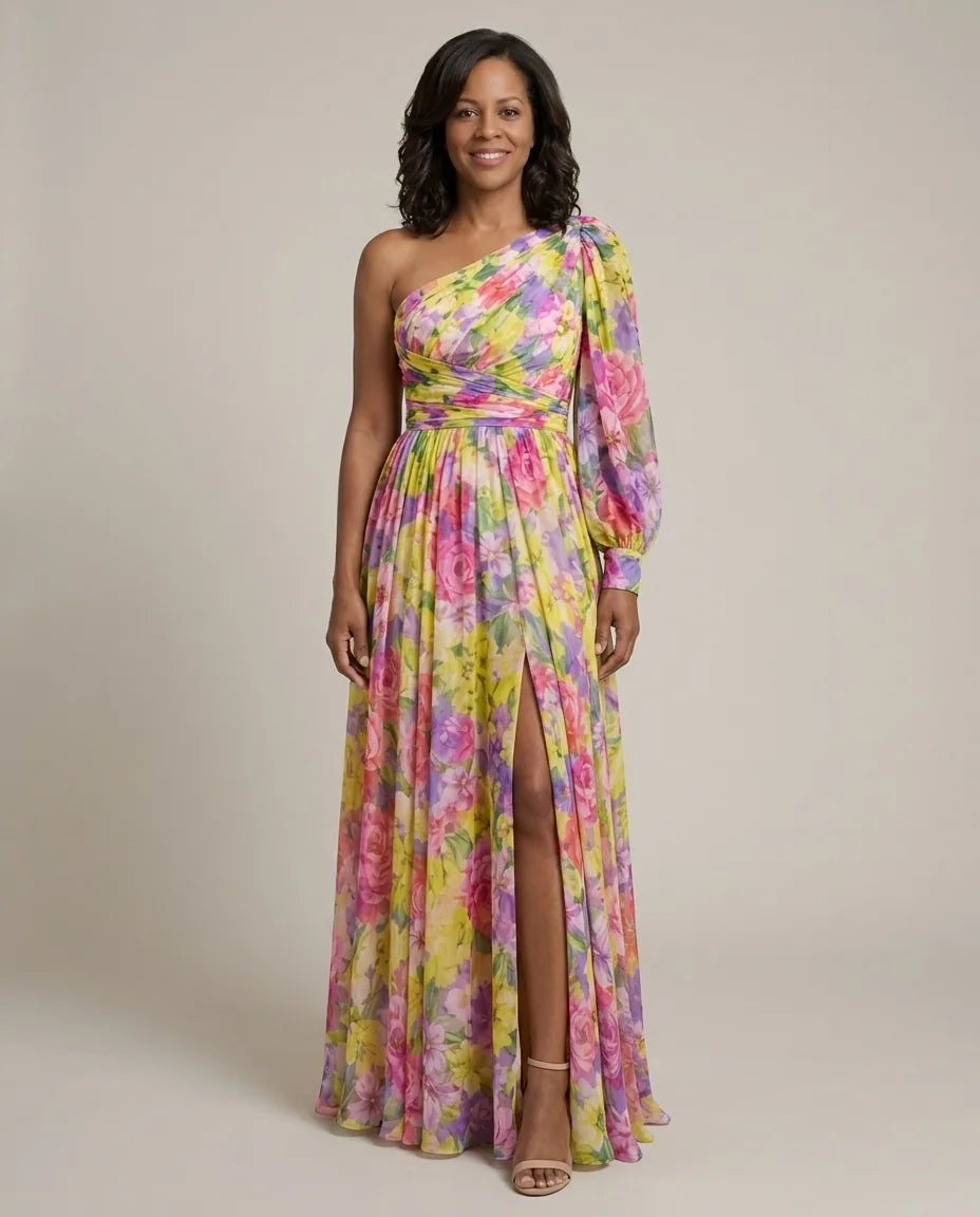 Lucy | Blossom Drama Dress — Rainbow