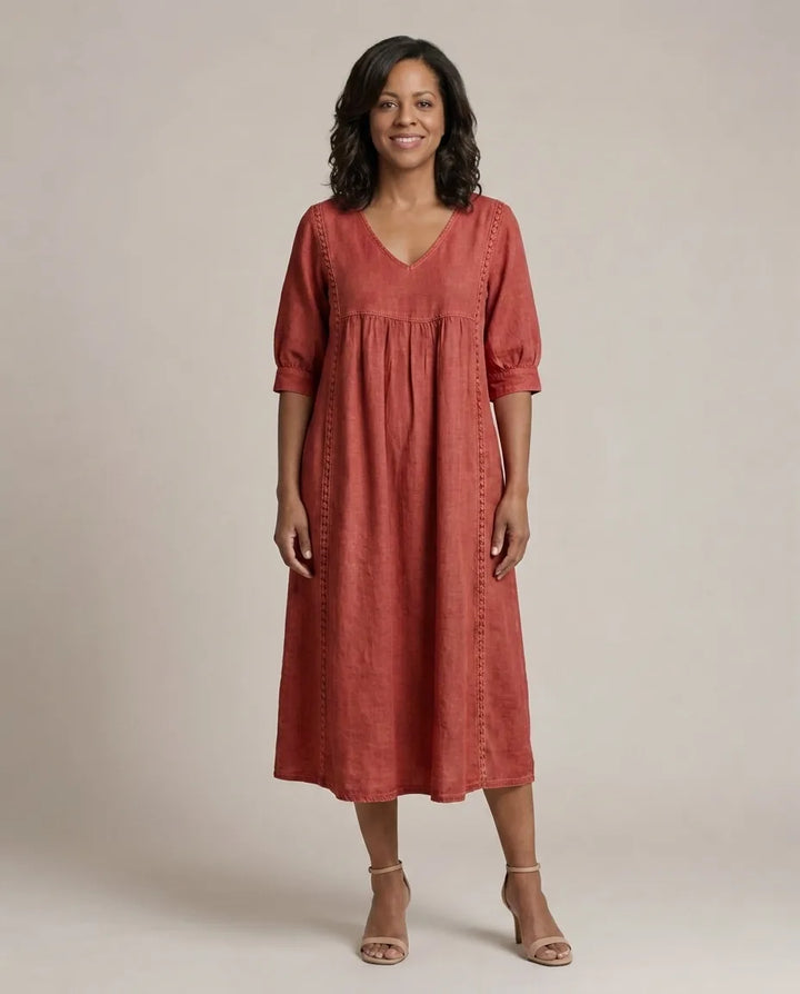Juliette I Elegance A Line Maxi Dress — Red