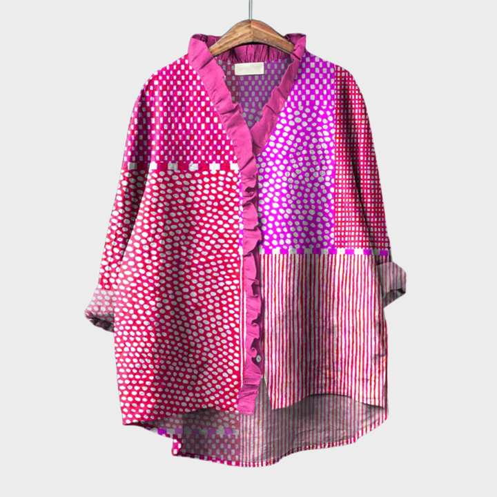 Cassandra | Elegant Linen Summer Blouse — product