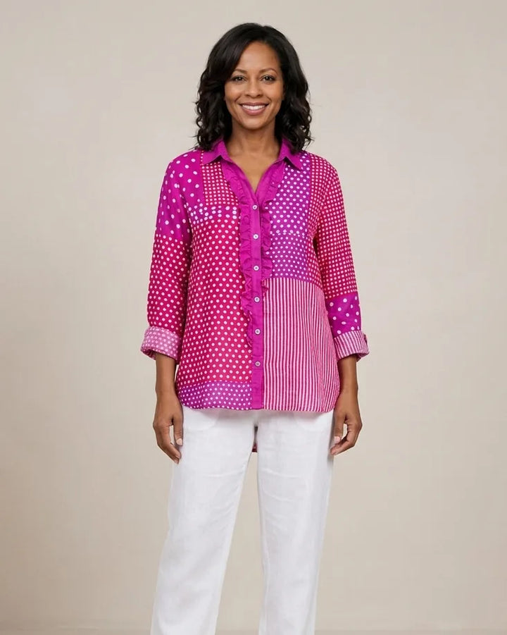 Cassandra | Elegant Linen Summer Blouse