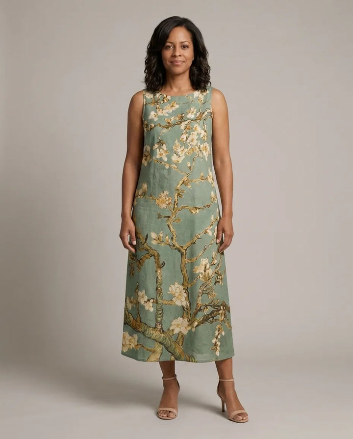 Calistae | Soft Line Midi Dress — Sage Green
