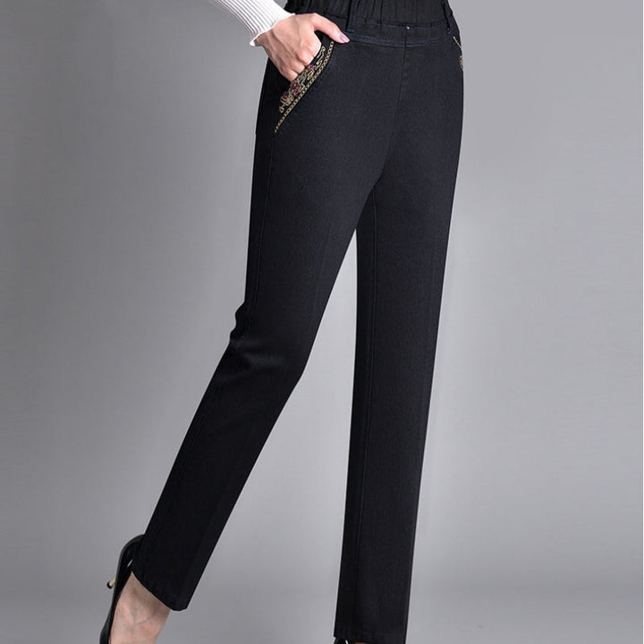 Loretta | Jeans with Side Pockets and Elastic Waist