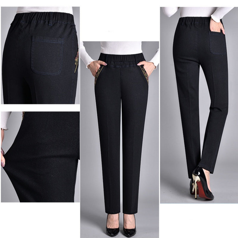 Lisa - Elastic Waist Mother Jeans