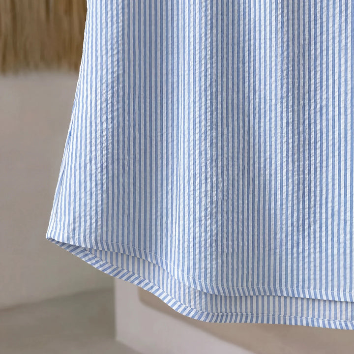 Tiffany | Striped Button Detail Top