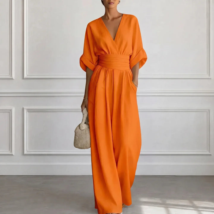 Madison | Wide Leg V-Neck Jumpsuit