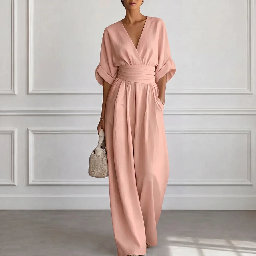 Madison | Wide Leg V-Neck Jumpsuit