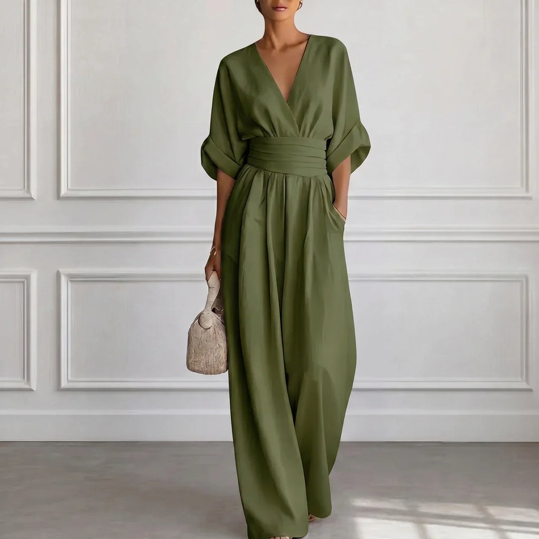 Madison | Wide Leg V-Neck Jumpsuit