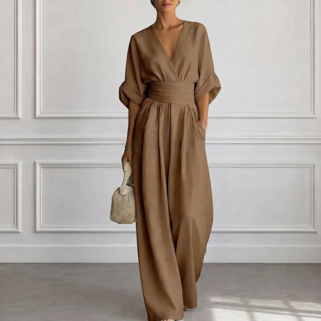 Madison | Wide Leg V-Neck Jumpsuit