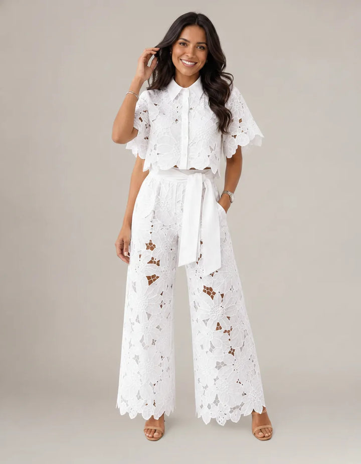 Isabella | Airy Two-Piece Set — White