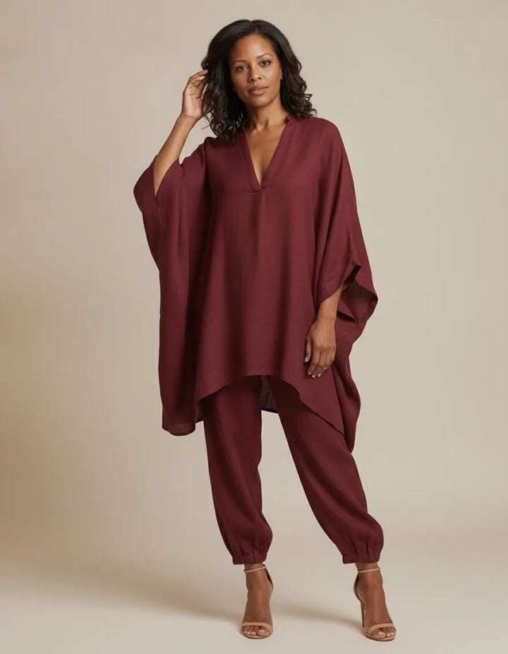 Effortless Sophistication Meets All-Day Comfort: Gabrielle — Wine Red