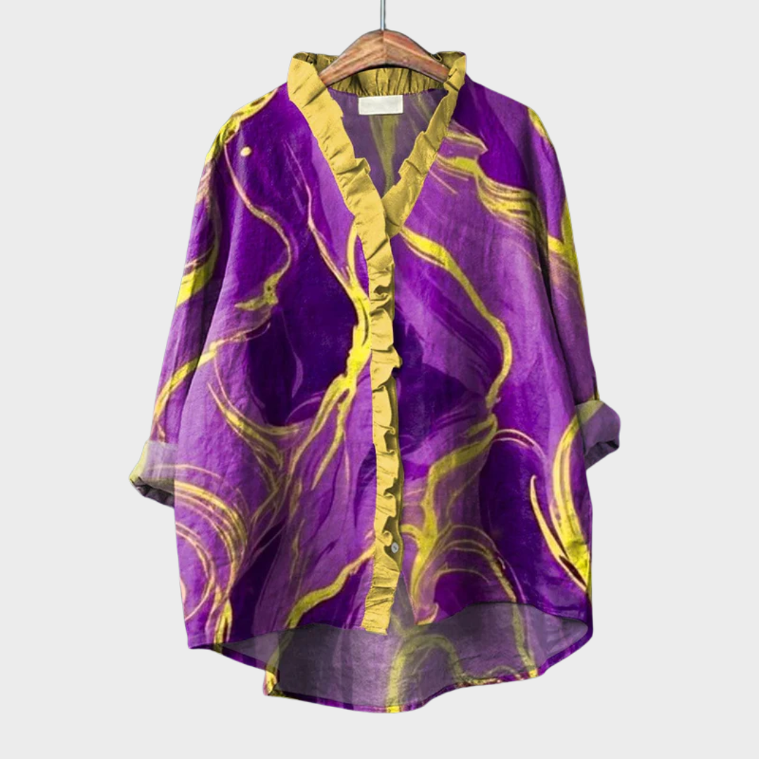 Bonnie | Elegant Linen Summer Blouse — product