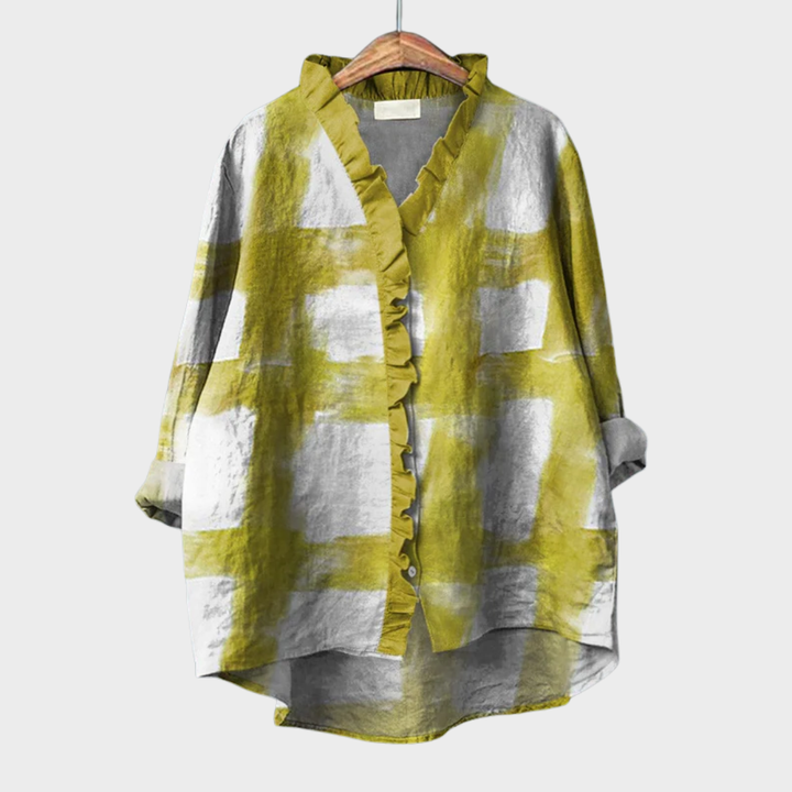 Melissa | Elegant Linen Summer Blouse — product