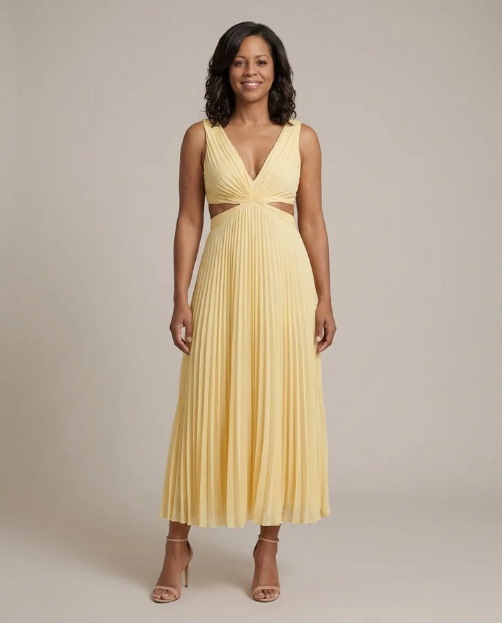 Keira | Radiant Twist Dress — Yellow
