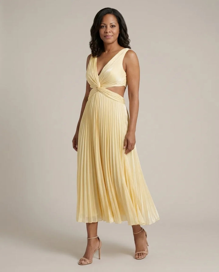 Keira | Radiant Twist Dress — Yellow