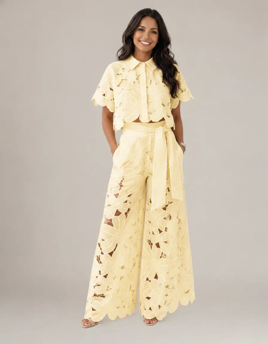 Isabella | Airy Two-Piece Set — Yellow
