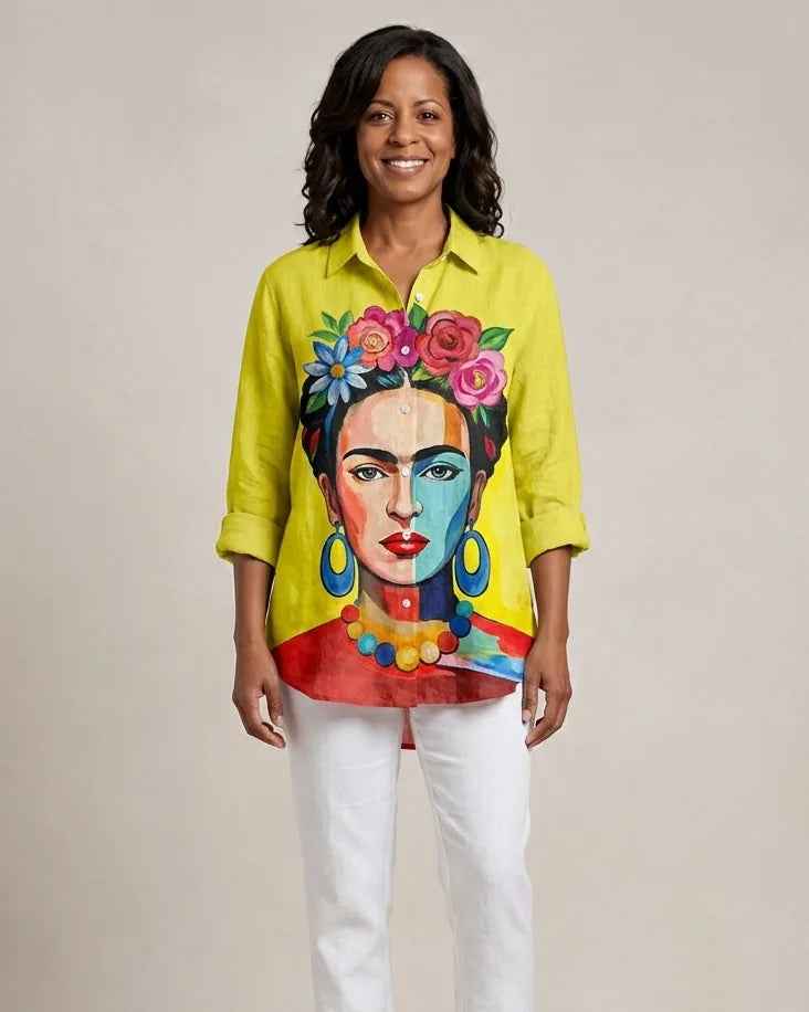 Amelia | Elegant Linen Summer Blouse