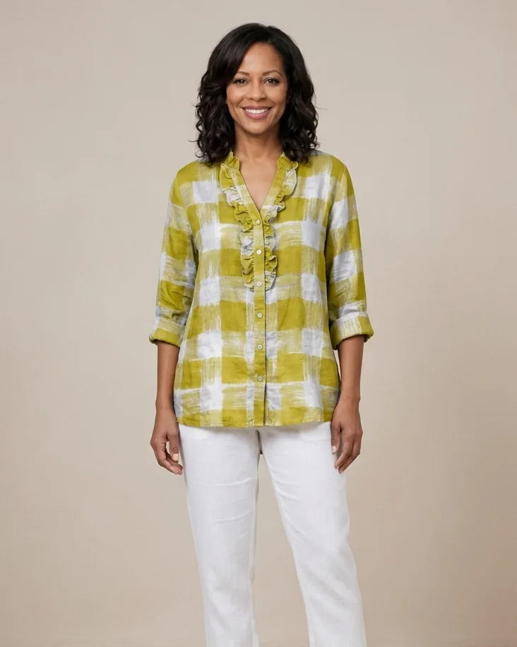 Melissa | Elegant Linen Summer Blouse