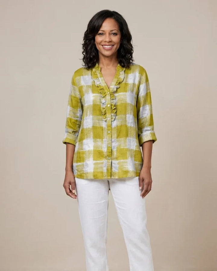 Melissa | Elegant Linen Summer Blouse