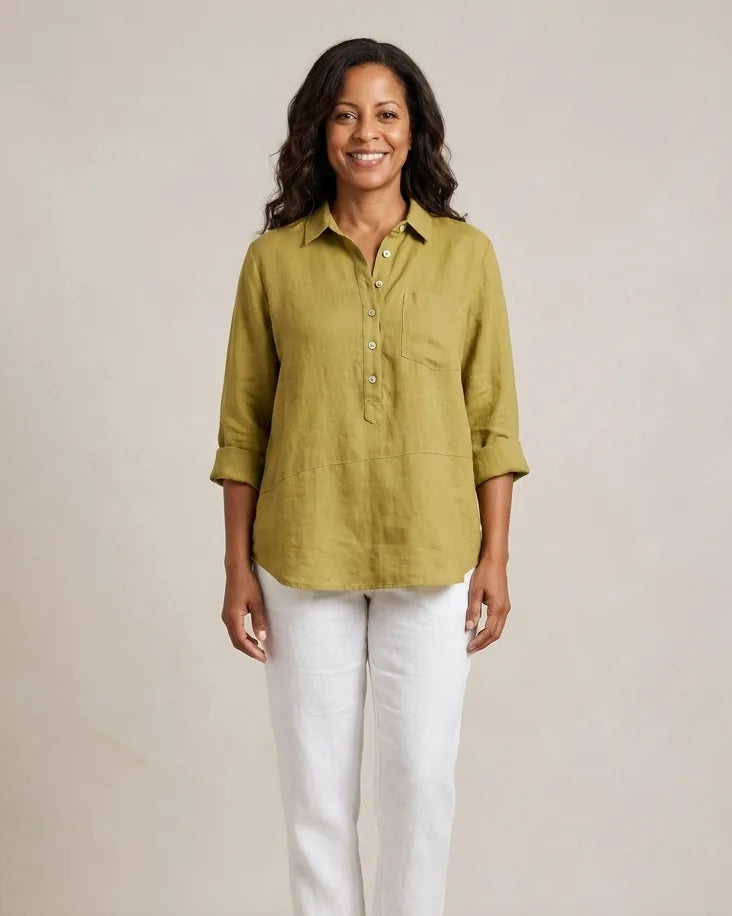 Elvie | Elegant Linen Summer Blouse