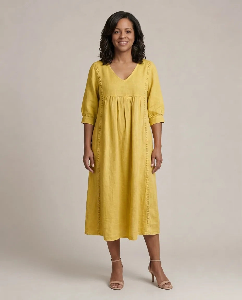 Juliette I Elegance A Line Maxi Dress — Yellow