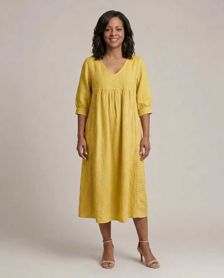 Juliette I Elegance A Line Maxi Dress — Yellow
